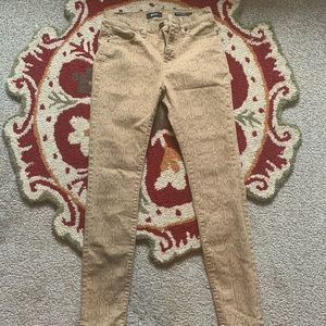 BDG Tan Hugh Rise Snake Pants